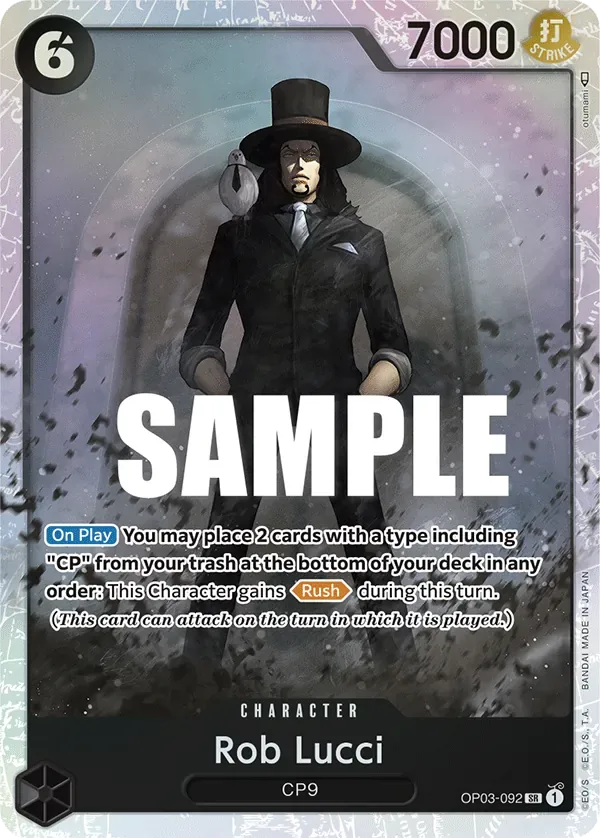 Rob Lucci #OP03-092 Pillars of Strength One Piece card