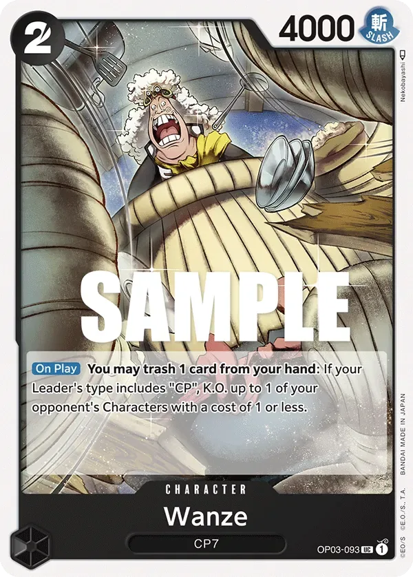 Wanze #OP03-093 Pillars of Strength One Piece card
