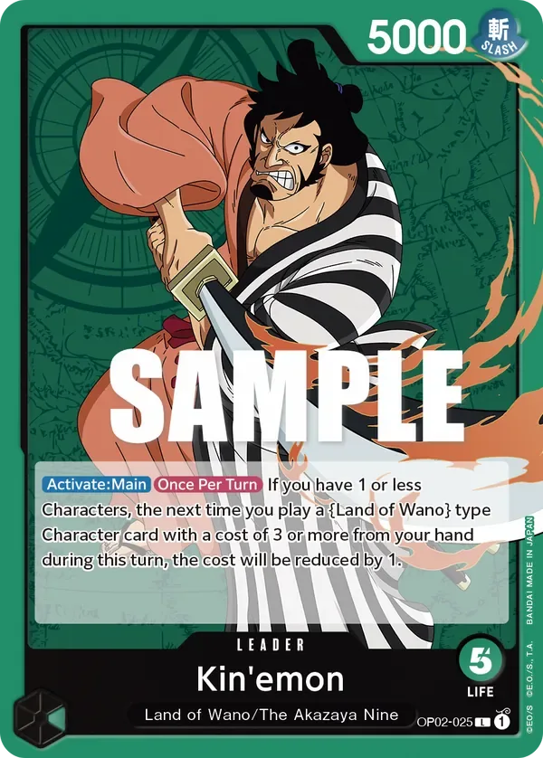 Kin'emon #OP02-025 Paramount War One Piece card