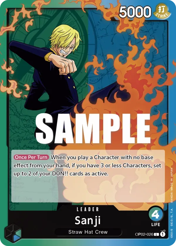 Sanji #OP02-026 Paramount War One Piece card
