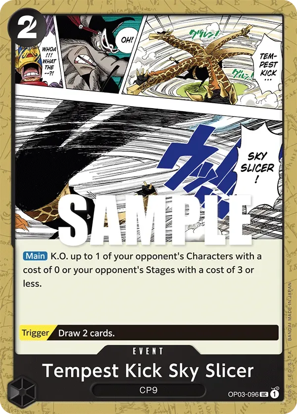 Tempest Kick Sky Slicer #OP03-096 Pillars of Strength One Piece card