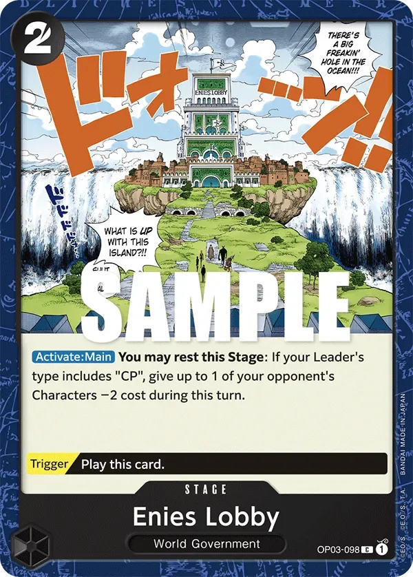 Enies Lobby #OP03-098 Pillars of Strength One Piece card