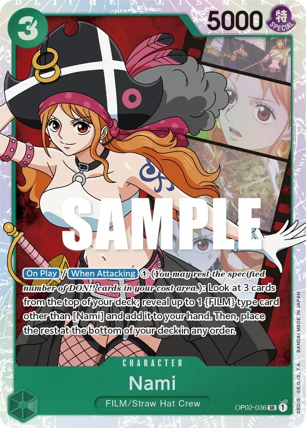 Nami #OP02-036 Paramount War One Piece card