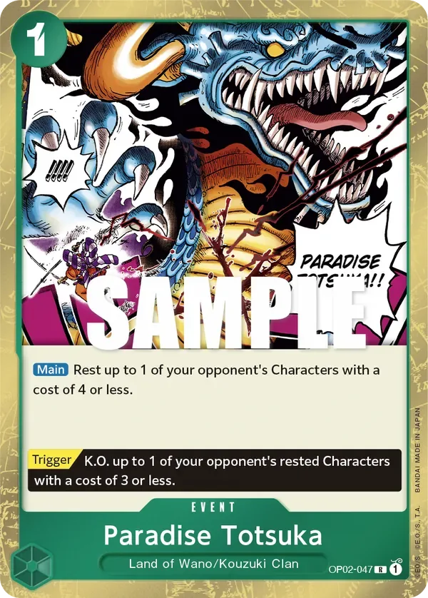 Paradise Totsuka #OP02-047 Paramount War One Piece card