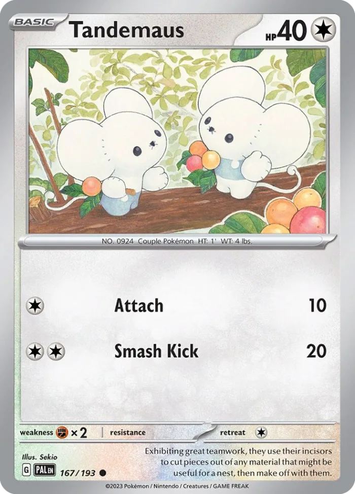 Tandemaus #167 Paldea Evolved Pokemon card