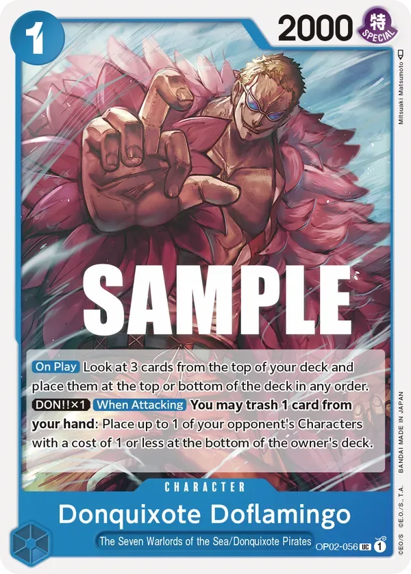 Donquixote Doflamingo #OP02-056 Paramount War One Piece card