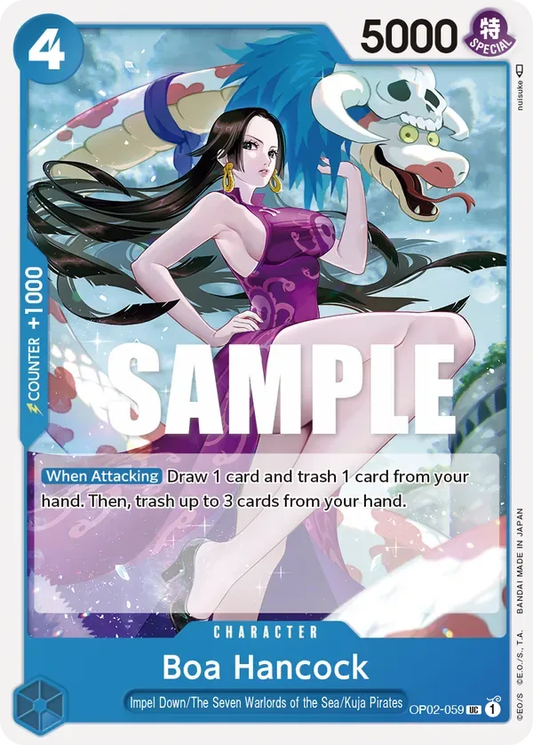 Boa Hancock #OP02-059 Paramount War One Piece card
