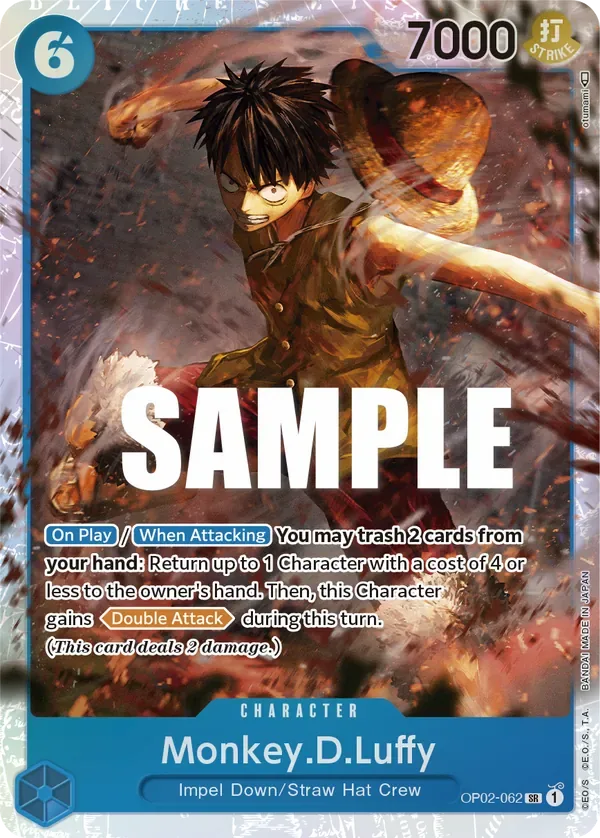 Monkey.D.Luffy #OP02-062 Paramount War One Piece card