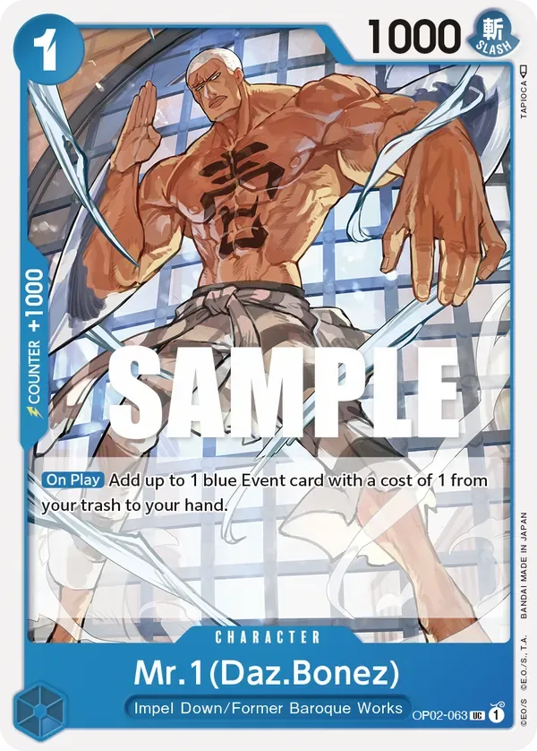 Mr.1(Daz.Bonez) #OP02-063 Paramount War One Piece card