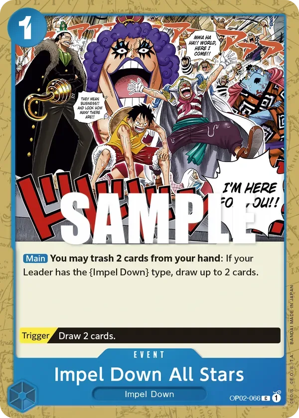 Impel Down All Stars #OP02-066 Paramount War One Piece card