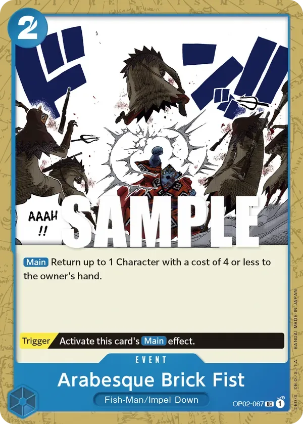 Arabesque Brick Fist #OP02-067 Paramount War One Piece card