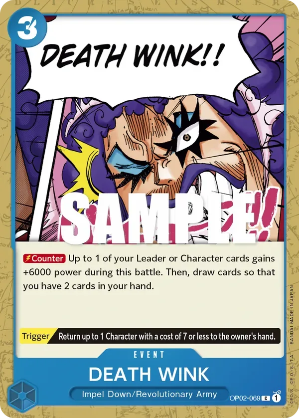 DEATH WINK #OP02-069 Paramount War One Piece card