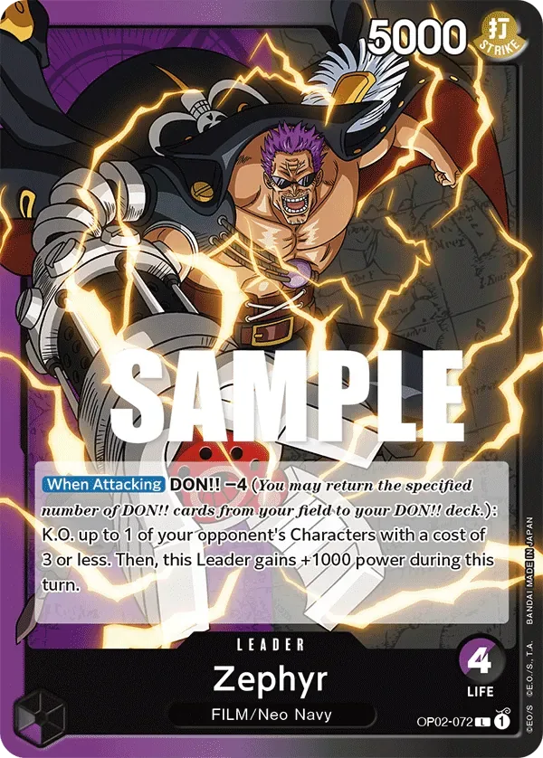 Zephyr #OP02-072 Paramount War One Piece card