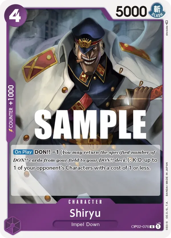 Shiryu #OP02-076 Paramount War One Piece card