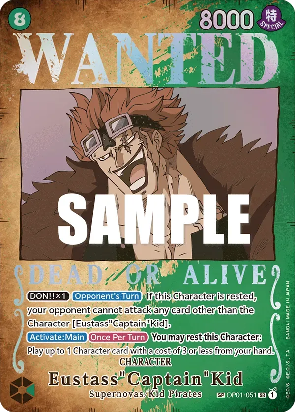 Eustass"Captain"Kid #OP01-051 Pillars of Strength One Piece card