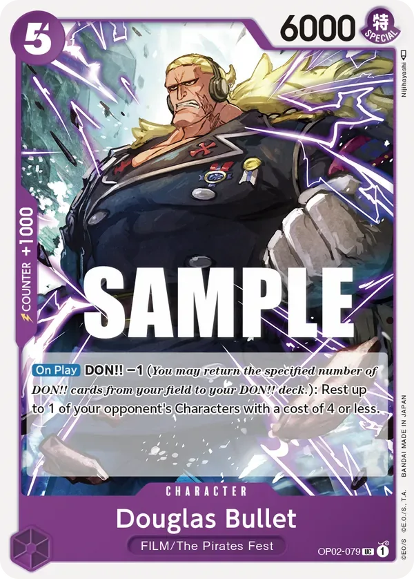 Douglas Bullet #OP02-079 Paramount War One Piece card