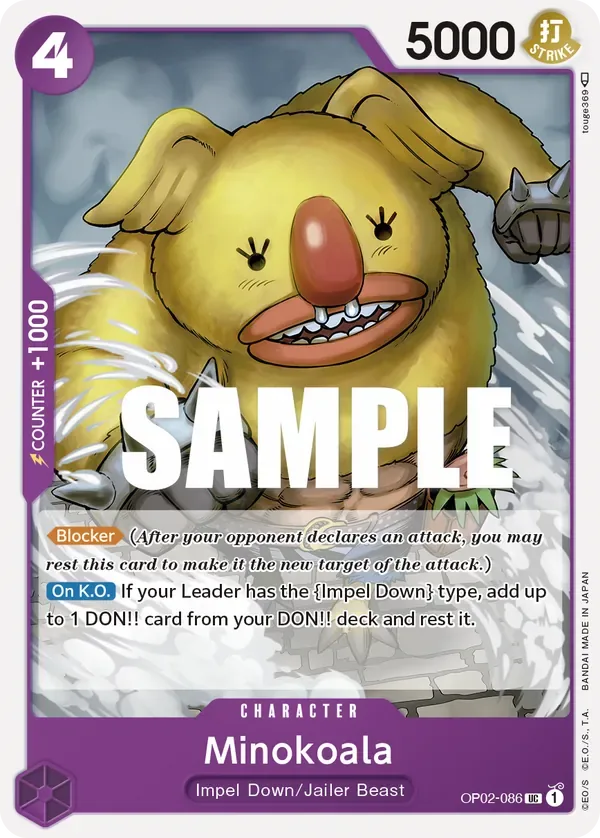Minokoala #OP02-086 Paramount War One Piece card