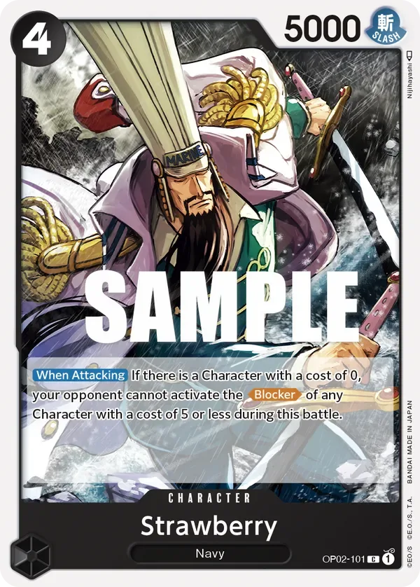 Strawberry #OP02-101 Paramount War One Piece card