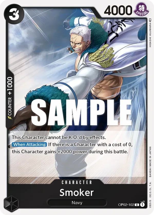 Smoker #OP02-102 Paramount War One Piece card