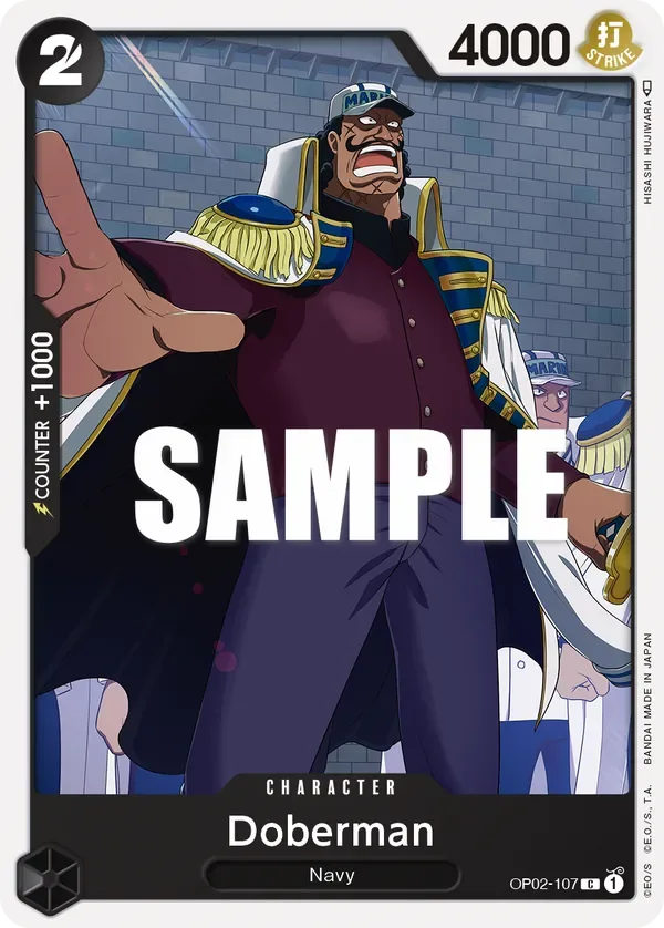 Doberman #OP02-107 Paramount War One Piece card