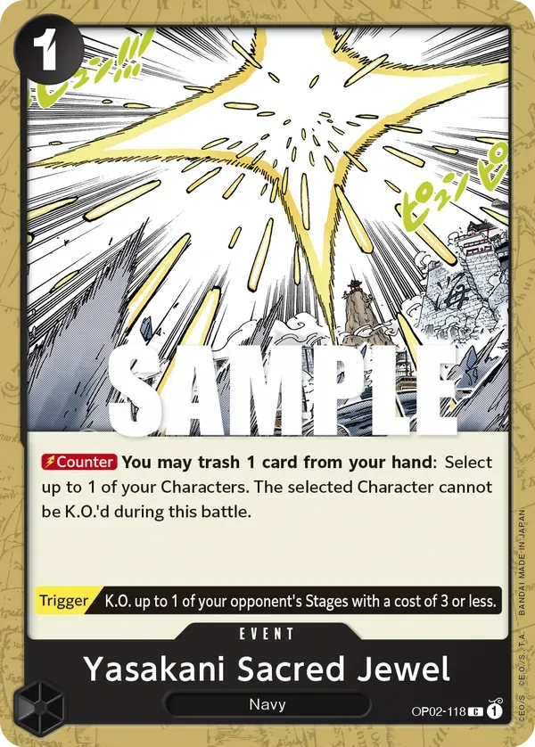 Yasakani Sacred Jewel #OP02-118 Paramount War One Piece card