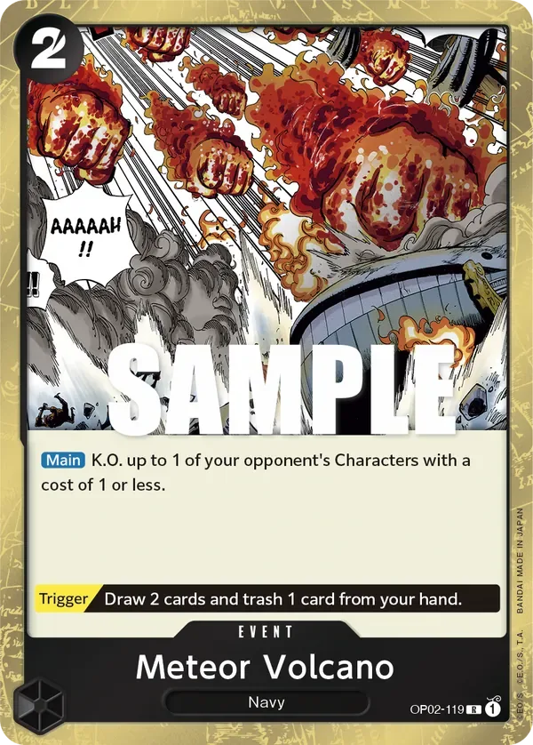 Meteor Volcano #OP02-119 Paramount War One Piece card