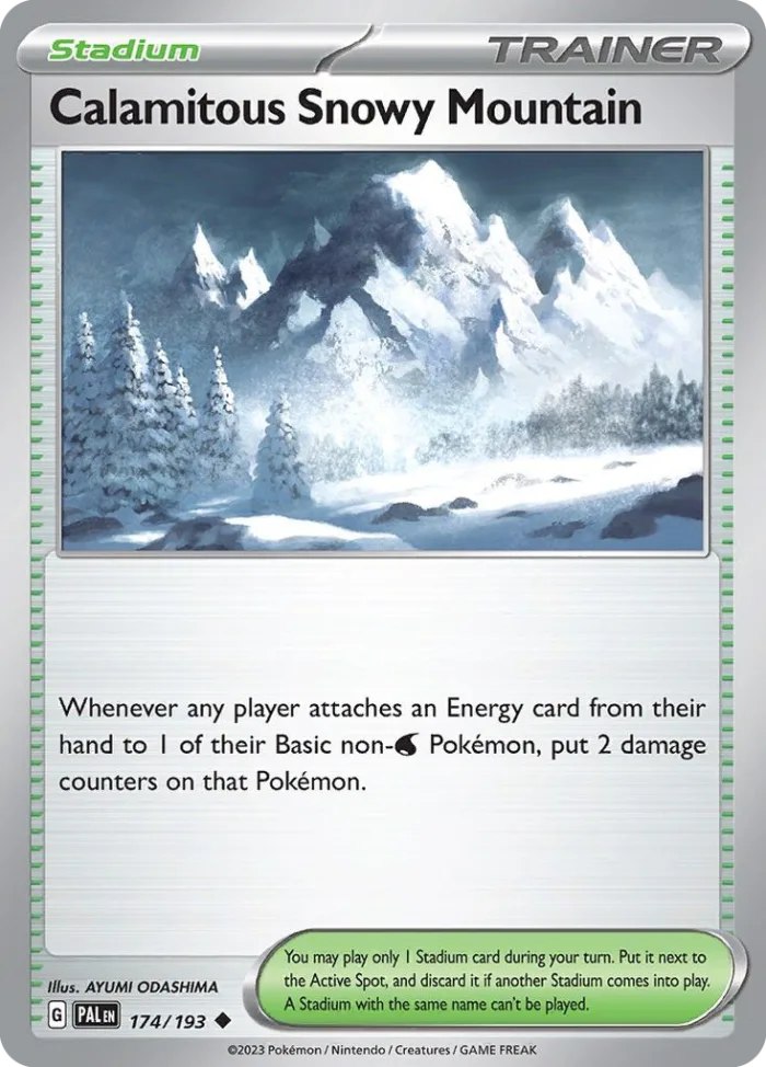 Calamitous Snowy Mountain #174 Paldea Evolved Pokemon card