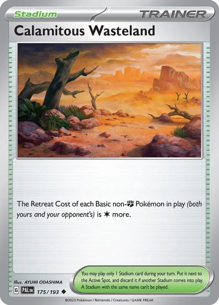 Calamitous Wasteland #175 Paldea Evolved Pokemon card
