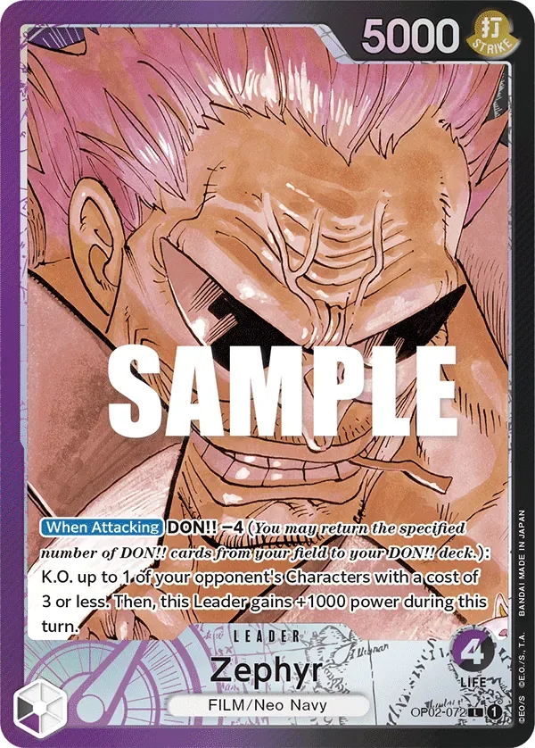 Zephyr #OP02-072 Paramount War One Piece card