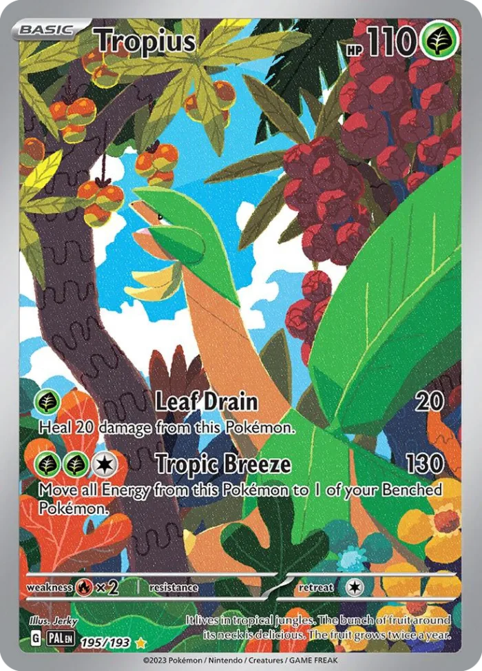 Tropius #195 Paldea Evolved Pokemon card