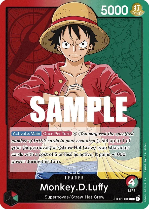Monkey.D.Luffy #OP01-003 Romance Dawn One Piece card