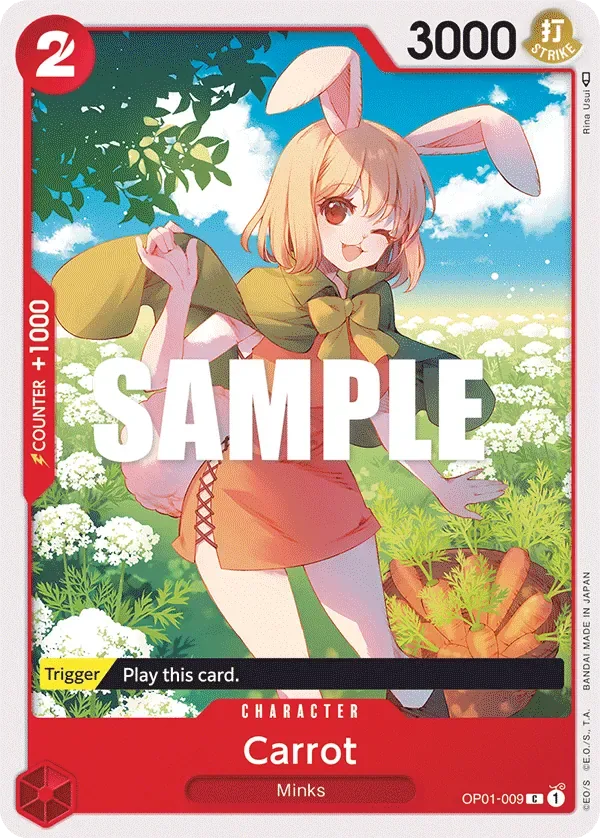 Carrot #OP01-009 Romance Dawn One Piece card