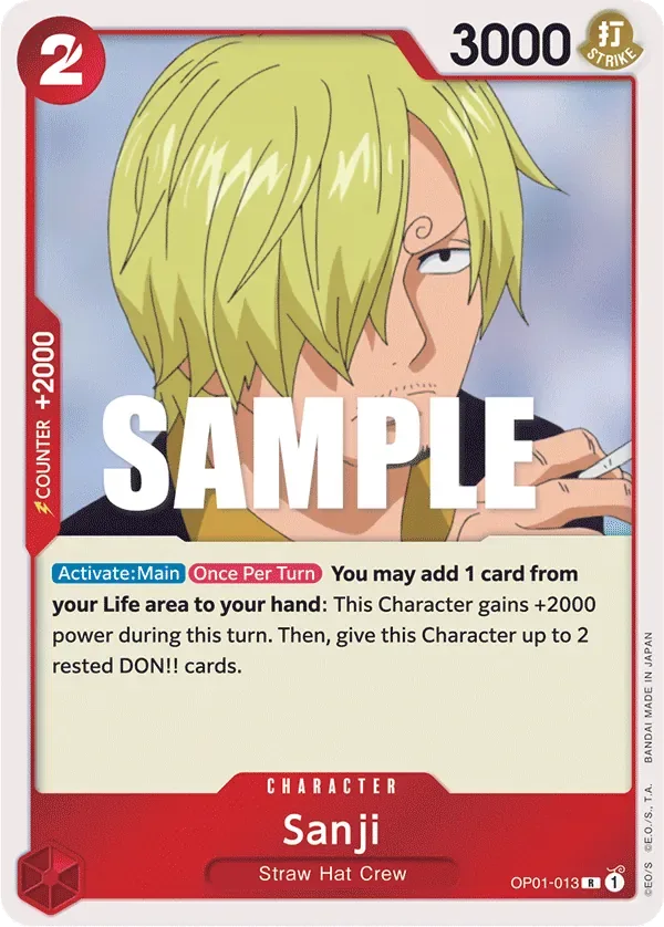 Sanji #OP01-013 Romance Dawn One Piece card