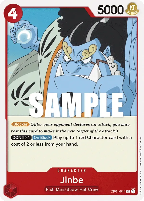 Jinbe #OP01-014 Romance Dawn One Piece card