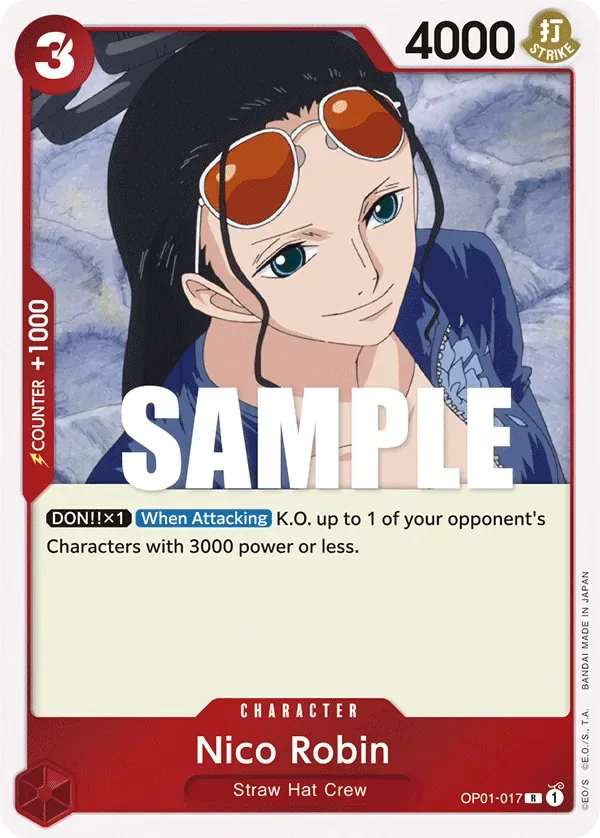 Nico Robin #OP01-017 Romance Dawn One Piece card