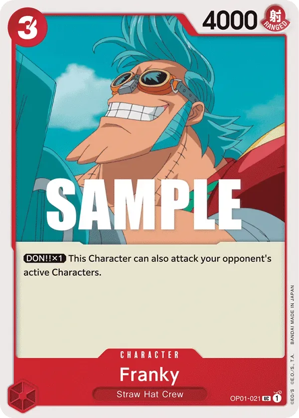 Franky #OP01-021 Romance Dawn One Piece card