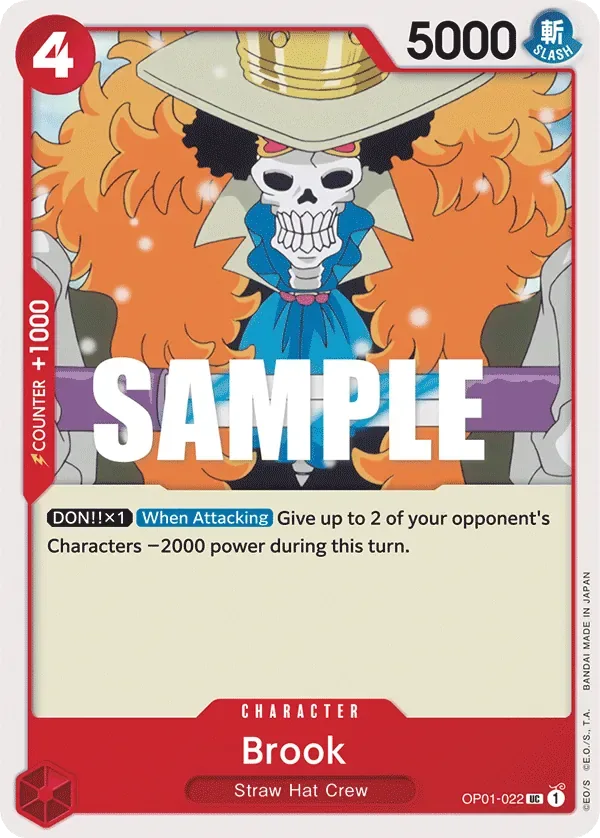 Brook #OP01-022 Romance Dawn One Piece card
