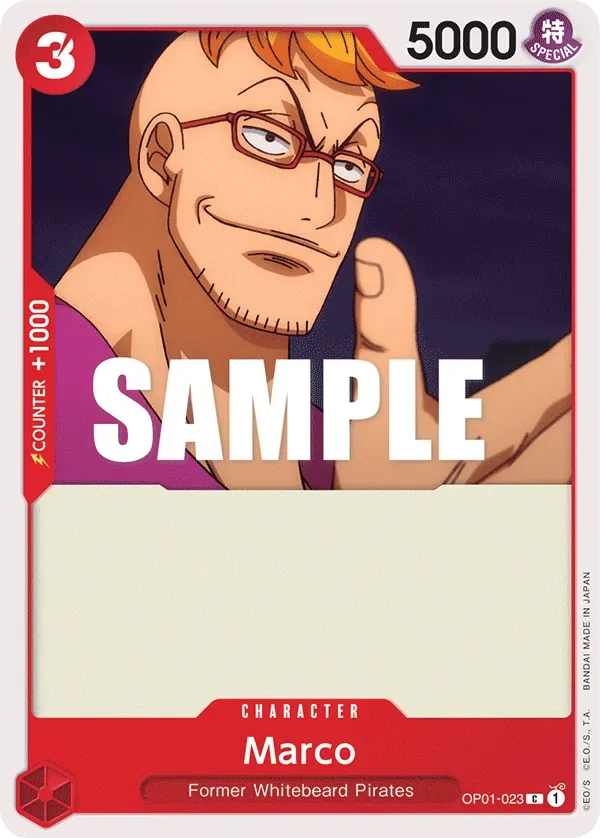 Marco #OP01-023 Romance Dawn One Piece card