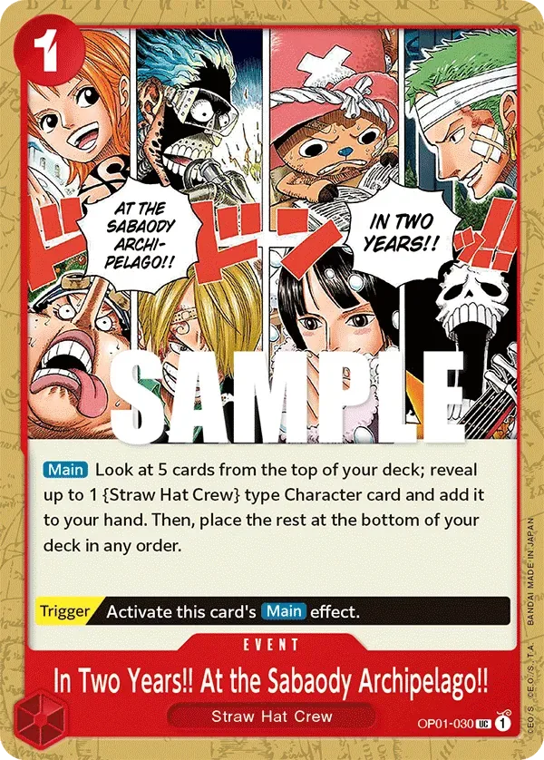 In Two Years!! At the Sabaody Archipelago!! #OP01-030 Romance Dawn One Piece card
