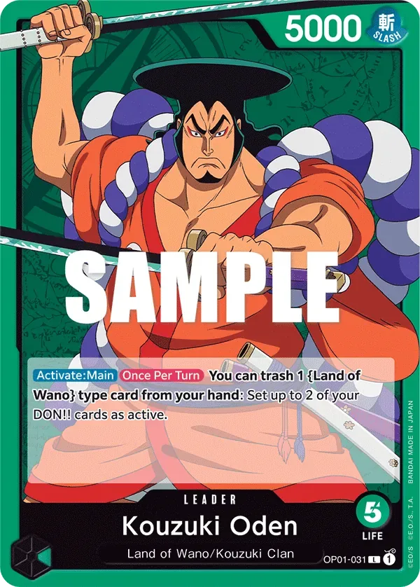 Kouzuki Oden #OP01-031 Romance Dawn One Piece card