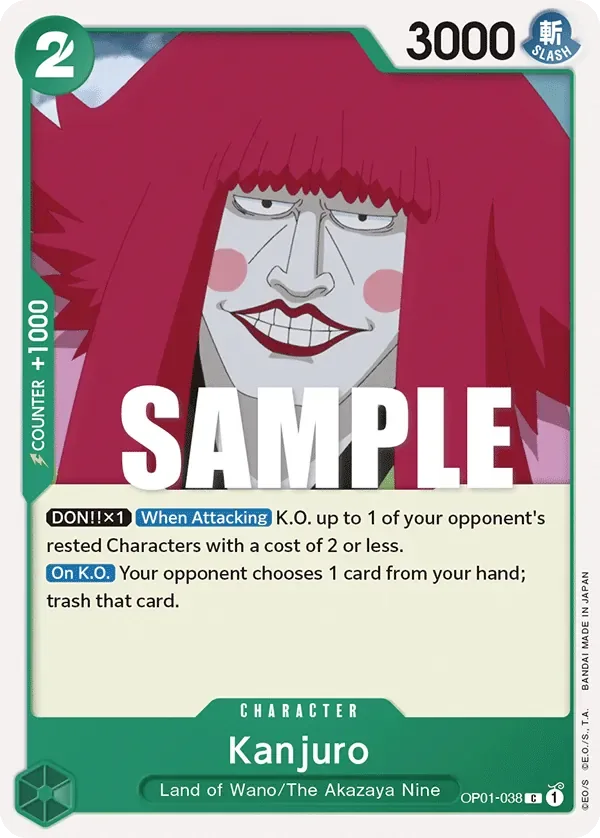 Kanjuro #OP01-038 Romance Dawn One Piece card
