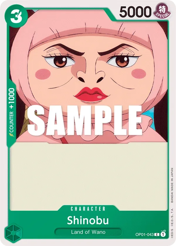 Shinobu #OP01-043 Romance Dawn One Piece card