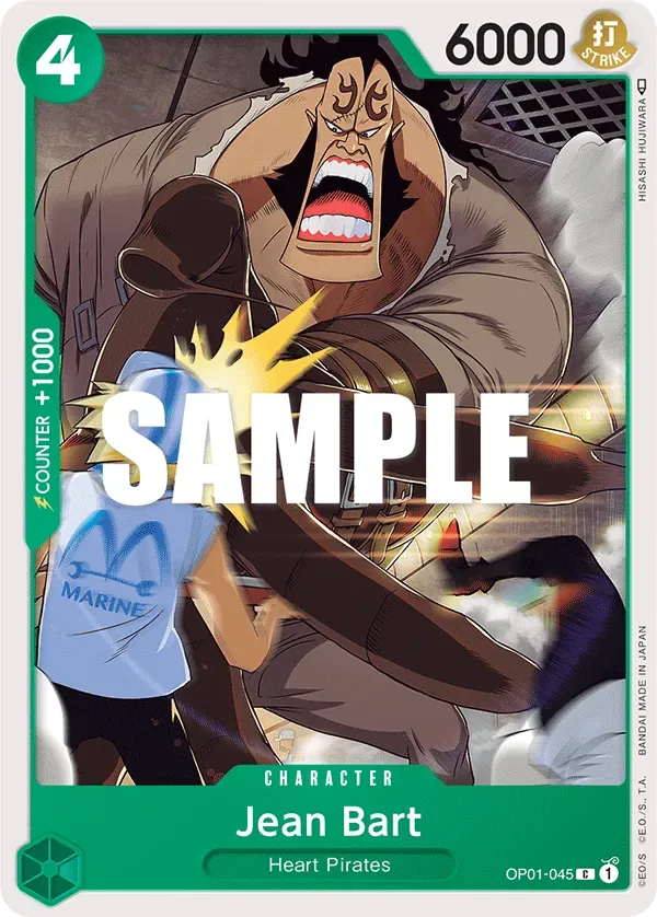 Jean Bart #OP01-045 Romance Dawn One Piece card
