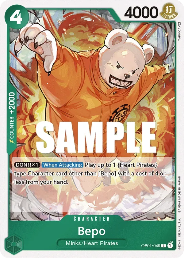 Bepo #OP01-049 Romance Dawn One Piece card