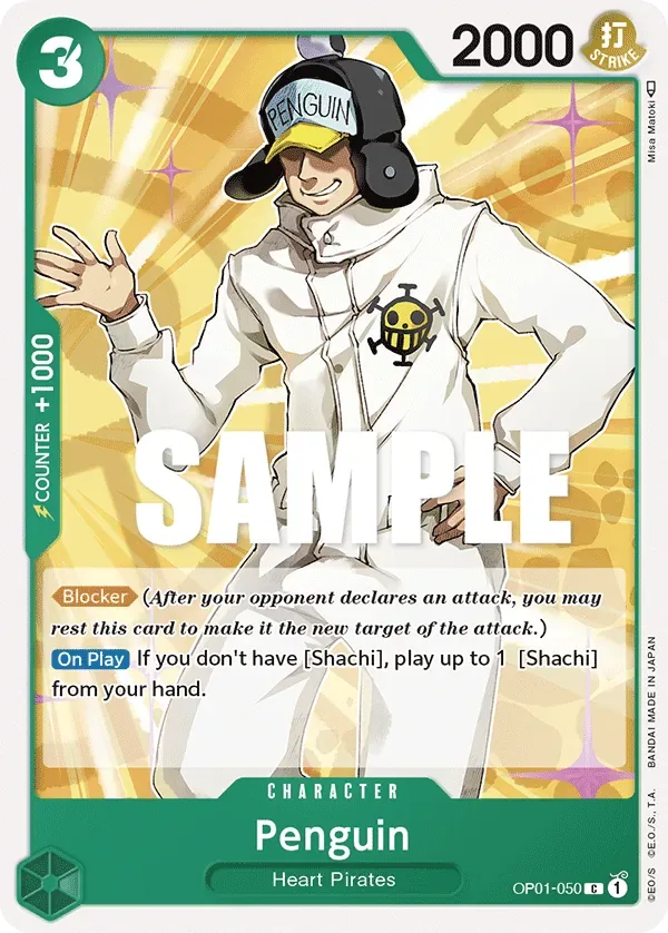 Penguin #OP01-050 Romance Dawn One Piece card