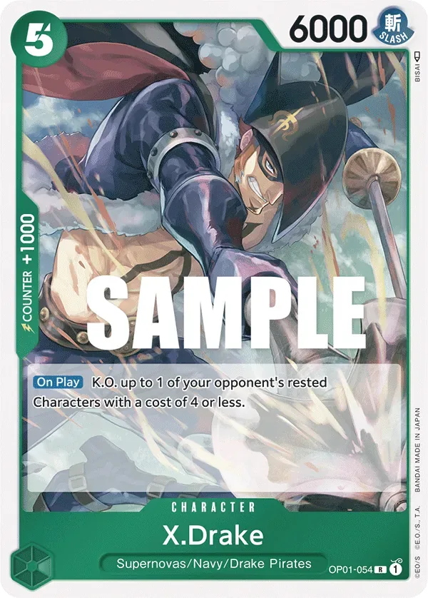 X.Drake #OP01-054 Romance Dawn One Piece card