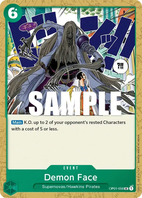 Demon Face #OP01-056 Romance Dawn One Piece card