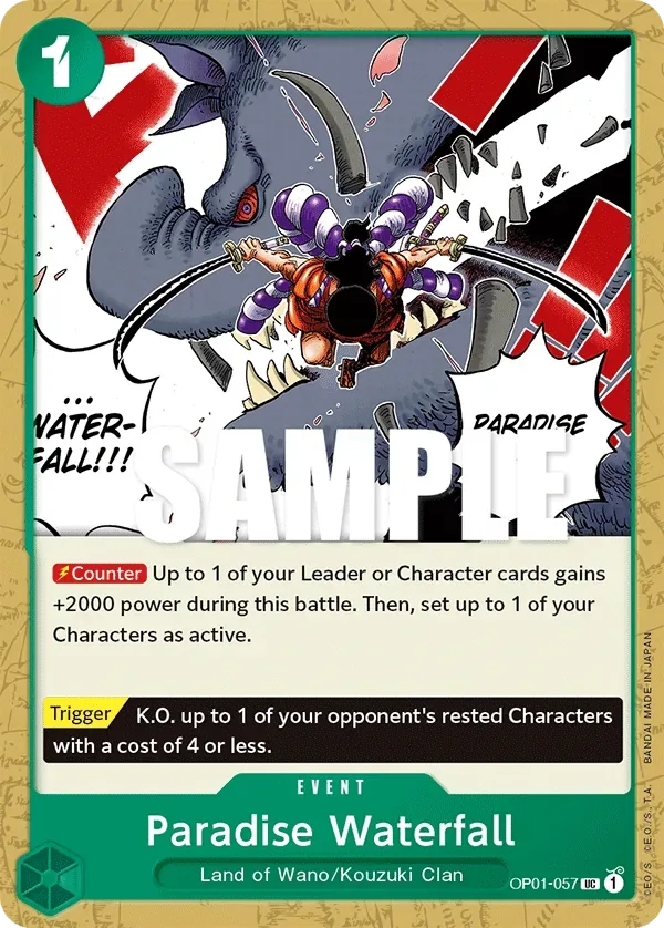 Paradise Waterfall #OP01-057 Romance Dawn One Piece card