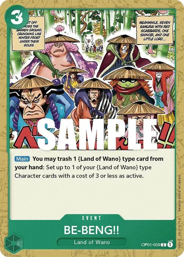 BE-BENG!! #OP01-059 Romance Dawn One Piece card