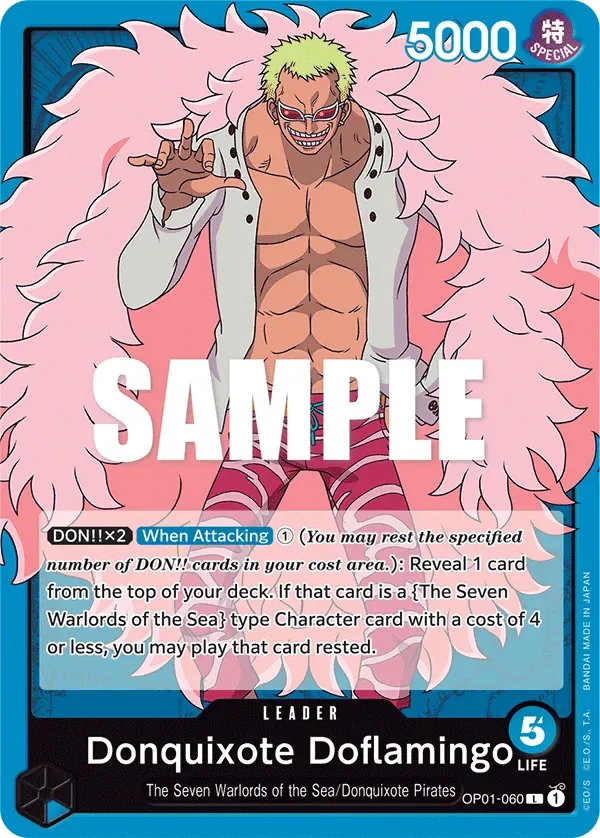Donquixote Doflamingo #OP01-060 Romance Dawn One Piece card